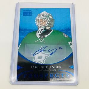 2020-21 Skybox Metal Universe JAKE OETTINGER Premium Prospects Sapphire Auto SSP